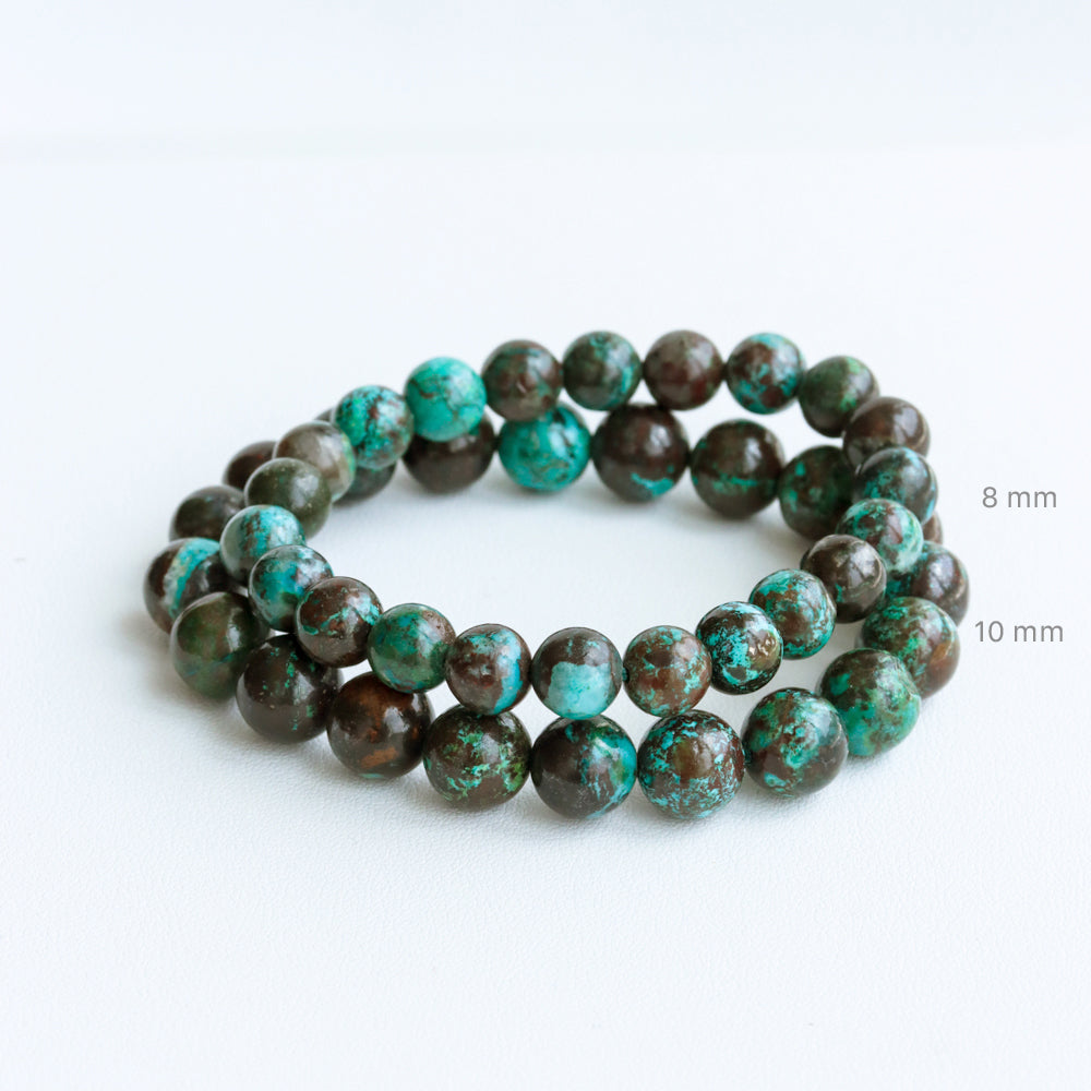 LUCY SUMMER กำไลข้อมือหินแท้ Chrysocolla - คริสโซโคล่า (กำไลหินแท้ รับประกันหินแท้)