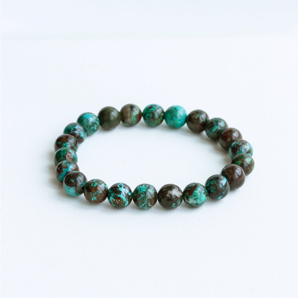 LUCY SUMMER กำไลข้อมือหินแท้ Chrysocolla - คริสโซโคล่า (กำไลหินแท้ รับประกันหินแท้)