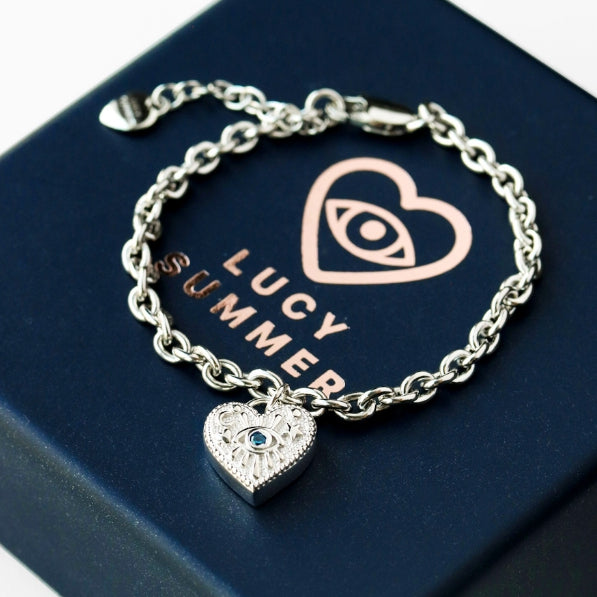 LUCY SUMMER LUNA LOVE Bracelet (สร้อยข้อมือเงินแท้ พร้อมจี้หัวใจรุ่น ลูน่า เลิฟ) Silver 925