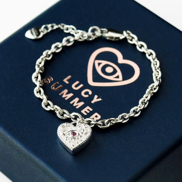 LUCY SUMMER LUNA LOVE Bracelet (สร้อยข้อมือเงินแท้ พร้อมจี้หัวใจรุ่น ลูน่า เลิฟ) Silver 925