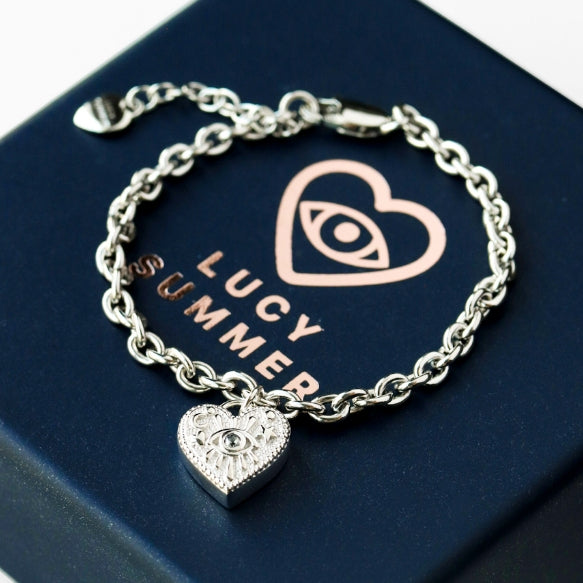 LUCY SUMMER LUNA LOVE Bracelet (สร้อยข้อมือเงินแท้ พร้อมจี้หัวใจรุ่น ลูน่า เลิฟ) Silver 925