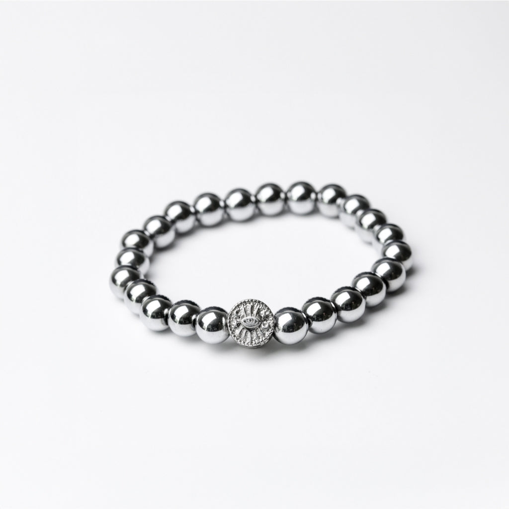 LUCY SUMMER กำไลข้อมือหิน Silver Hematite ขนาด 8 มม