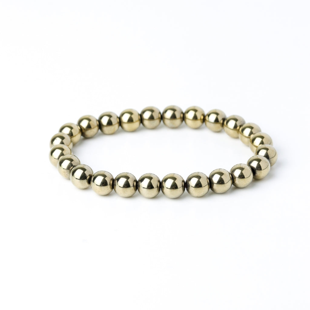 LUCY SUMMER กำไลข้อมือหินแท้ Pyrite - ไพไรท์ (กำไลหินแท้ รับประกันหินแท้)