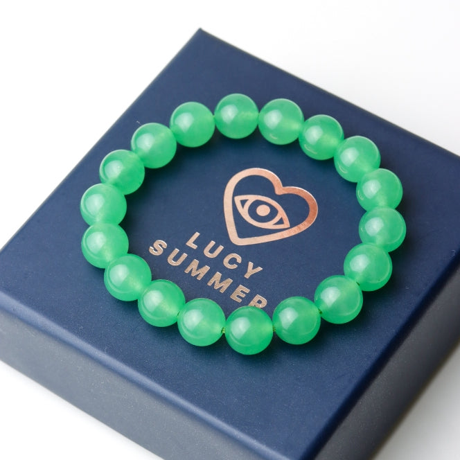 LUCY SUMMER กำไลข้อมือหิน Green Aventurine (กรีน อเวนเจอรีน) ขนาด 6/8/10 mm.