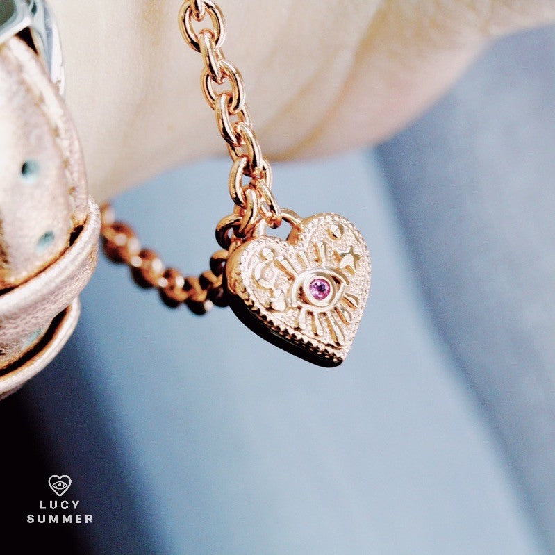 LUCY SUMMER LUNA LOVE Bracelet (สร้อยข้อมือเงินแท้ พร้อมจี้หัวใจรุ่น ลูน่า เลิฟ) Silver 925