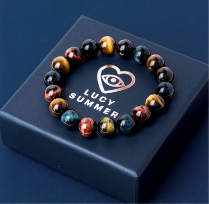 Multicolor tiger eye Beads Bracelet