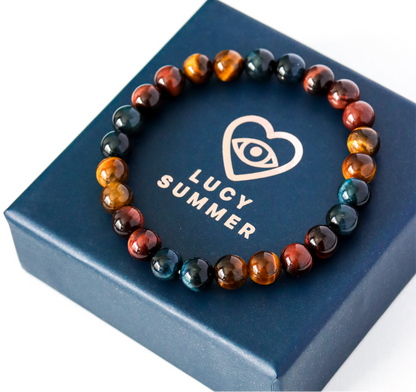 Multicolor tiger eye Beads Bracelet