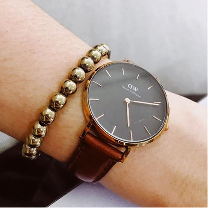 LUCY SUMMER กำไลข้อมือหินแท้  Pyrite - ไพไรท์ (กำไลหินแท้ รับประกันหินแท้)