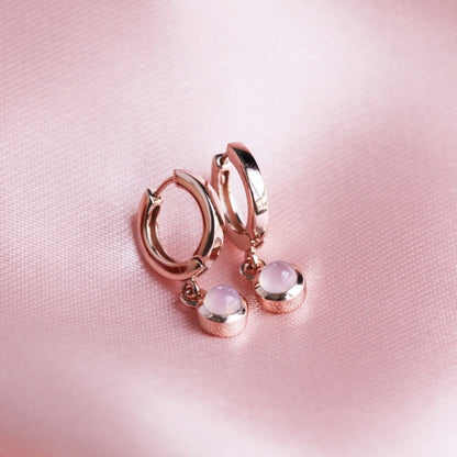 Tiny Hoop Earrings พลอยแท้ขนาด 4 มม.