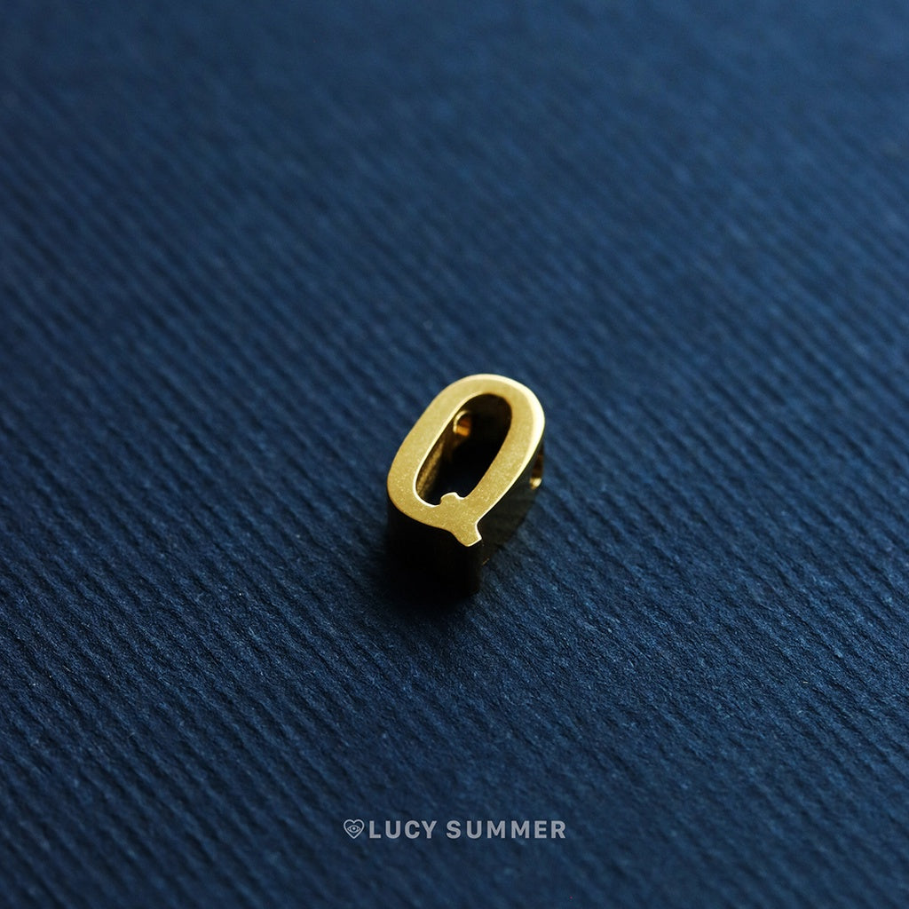 LUCY SUMMER [Round] Alphabet A-Z letter สร้อยคอลายกลมพร้อมจี้ตัวอักษร