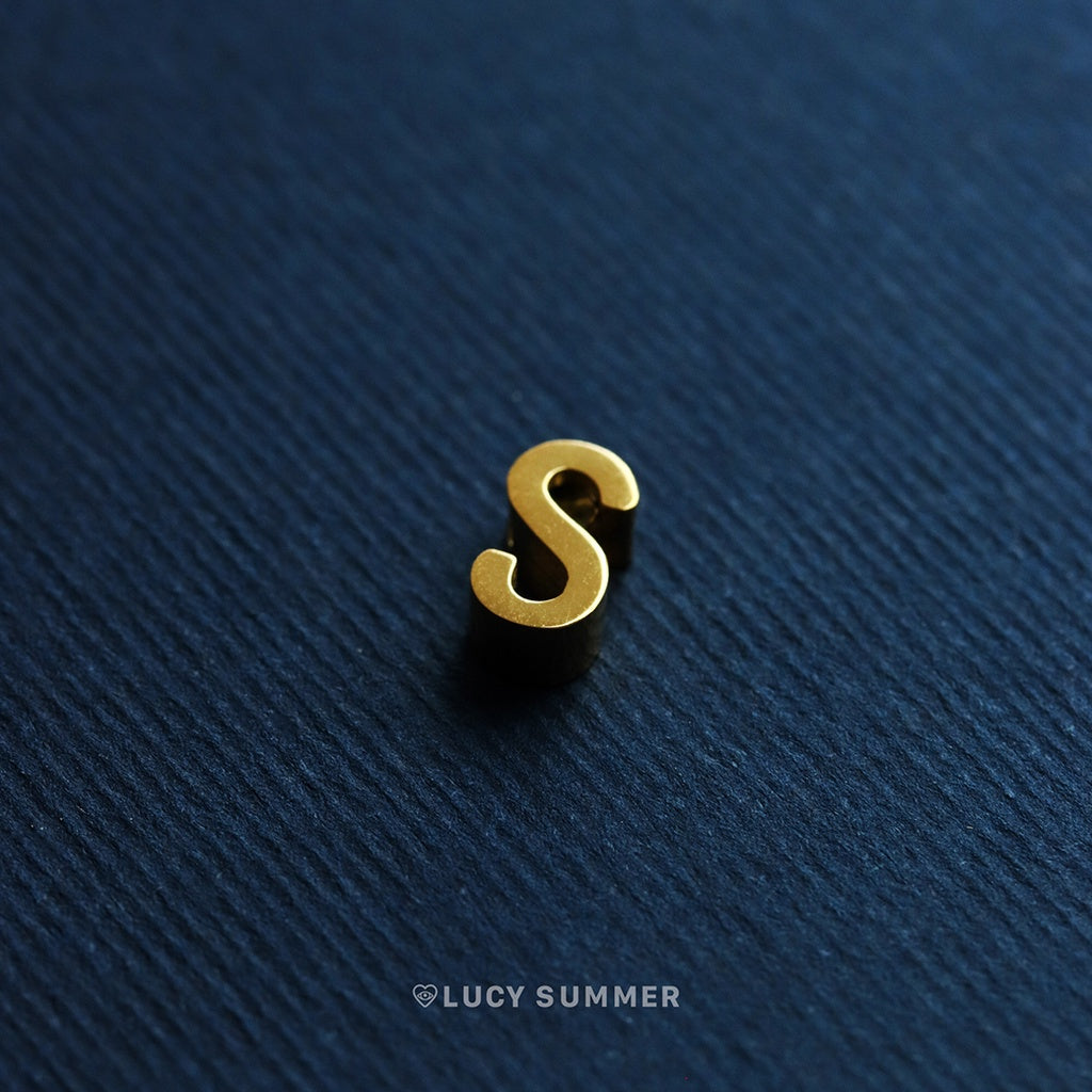 LUCY SUMMER [Round] Alphabet A-Z letter สร้อยคอลายกลมพร้อมจี้ตัวอักษร