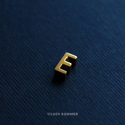 LUCY SUMMER [Round] Alphabet A-Z letter สร้อยคอลายกลมพร้อมจี้ตัวอักษร