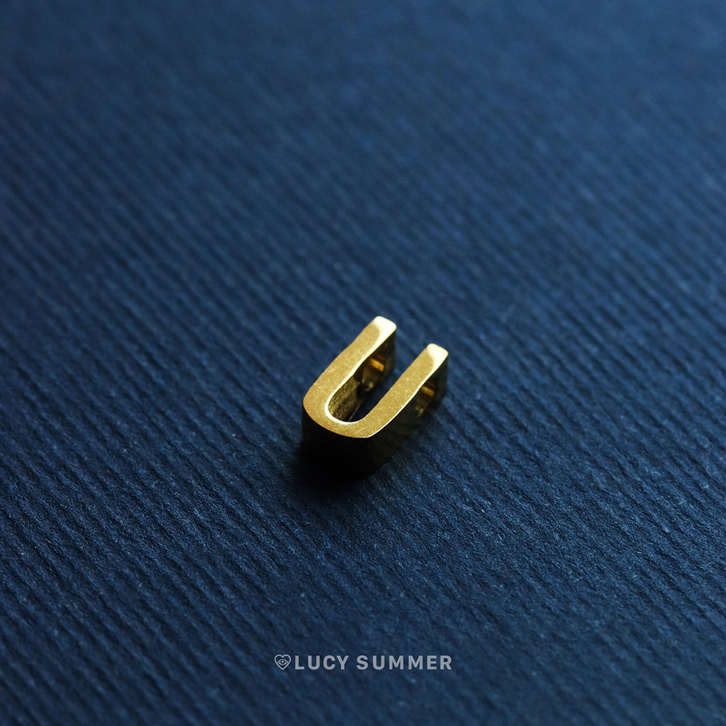 LUCY SUMMER [Round] Alphabet A-Z letter สร้อยคอลายกลมพร้อมจี้ตัวอักษร