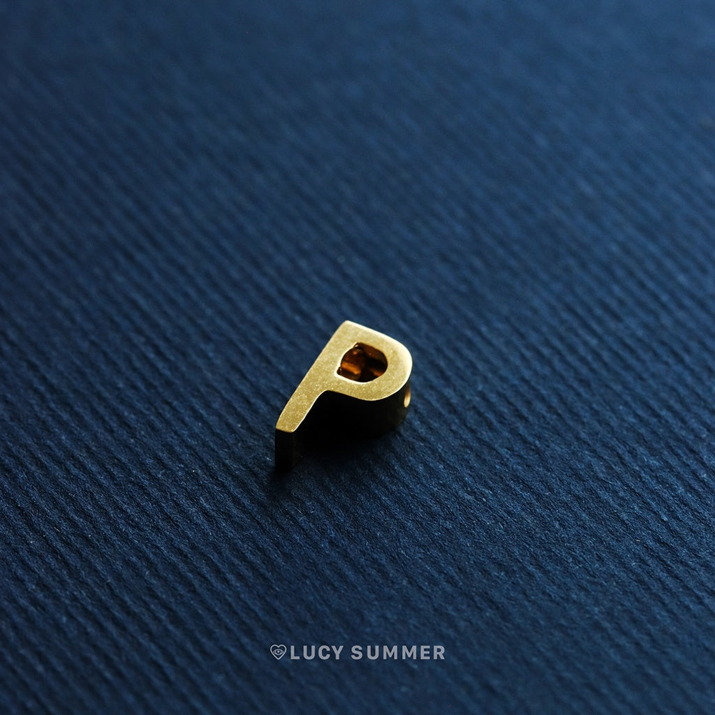 LUCY SUMMER [Round] Alphabet A-Z letter สร้อยคอลายกลมพร้อมจี้ตัวอักษร