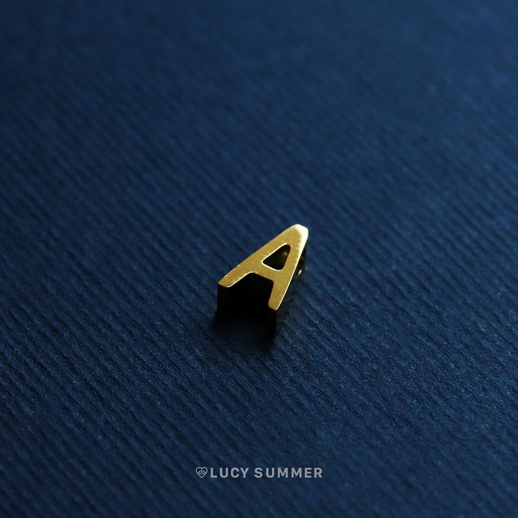 LUCY SUMMER [Round] Alphabet A-Z letter สร้อยคอลายกลมพร้อมจี้ตัวอักษร