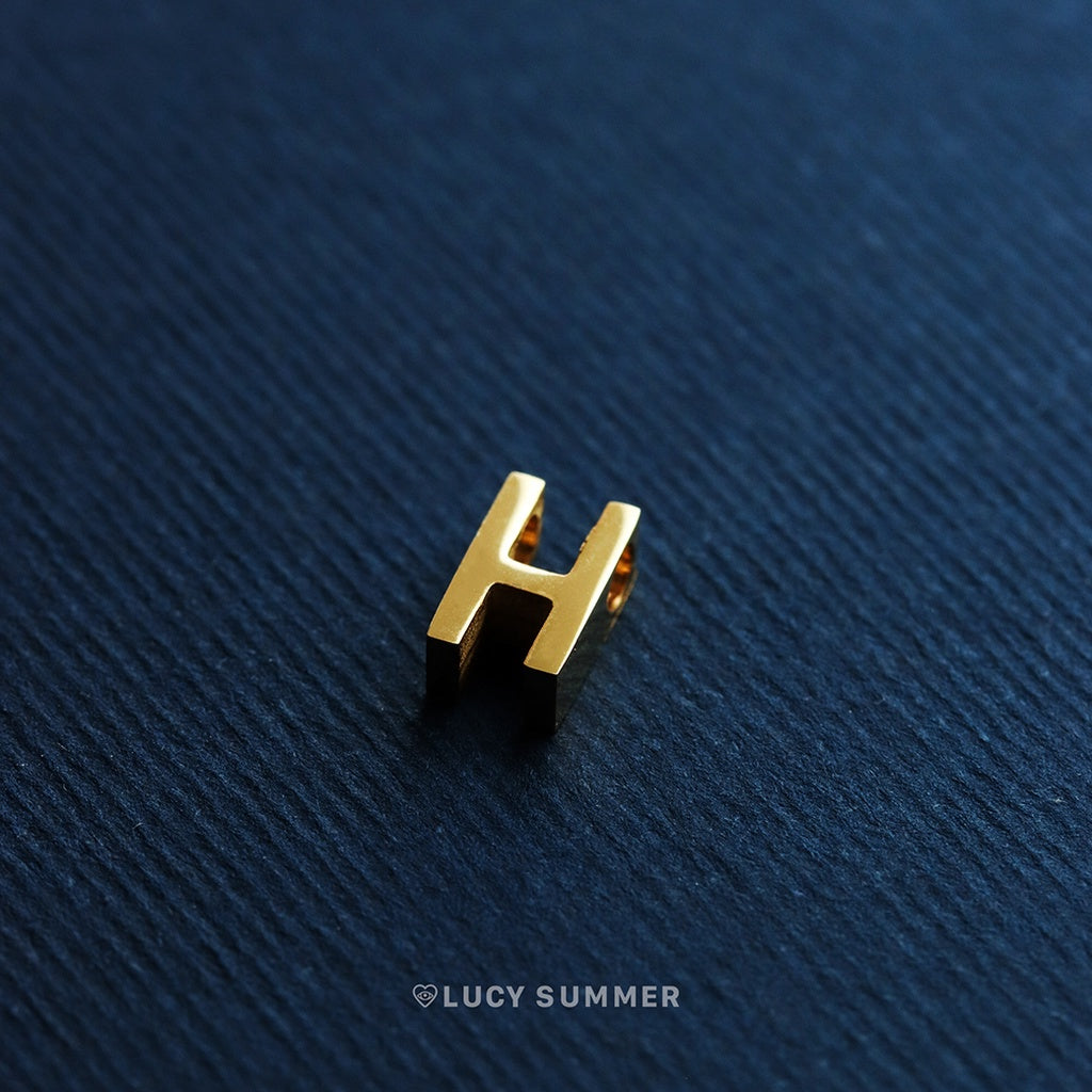 LUCY SUMMER [Silver 925] Alphabet A-Z letter สร้อยลายโซ่พร้อมจี้ตัวอักษร สร้อยทำจากเงินแท้ Silver 925