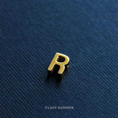 LUCY SUMMER [Round] Alphabet A-Z letter สร้อยคอลายกลมพร้อมจี้ตัวอักษร