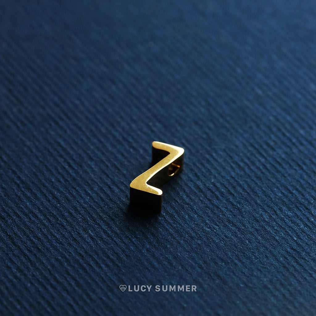 LUCY SUMMER [Round] Alphabet A-Z letter สร้อยคอลายกลมพร้อมจี้ตัวอักษร