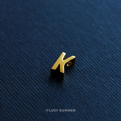 LUCY SUMMER [Round] Alphabet A-Z letter สร้อยคอลายกลมพร้อมจี้ตัวอักษร