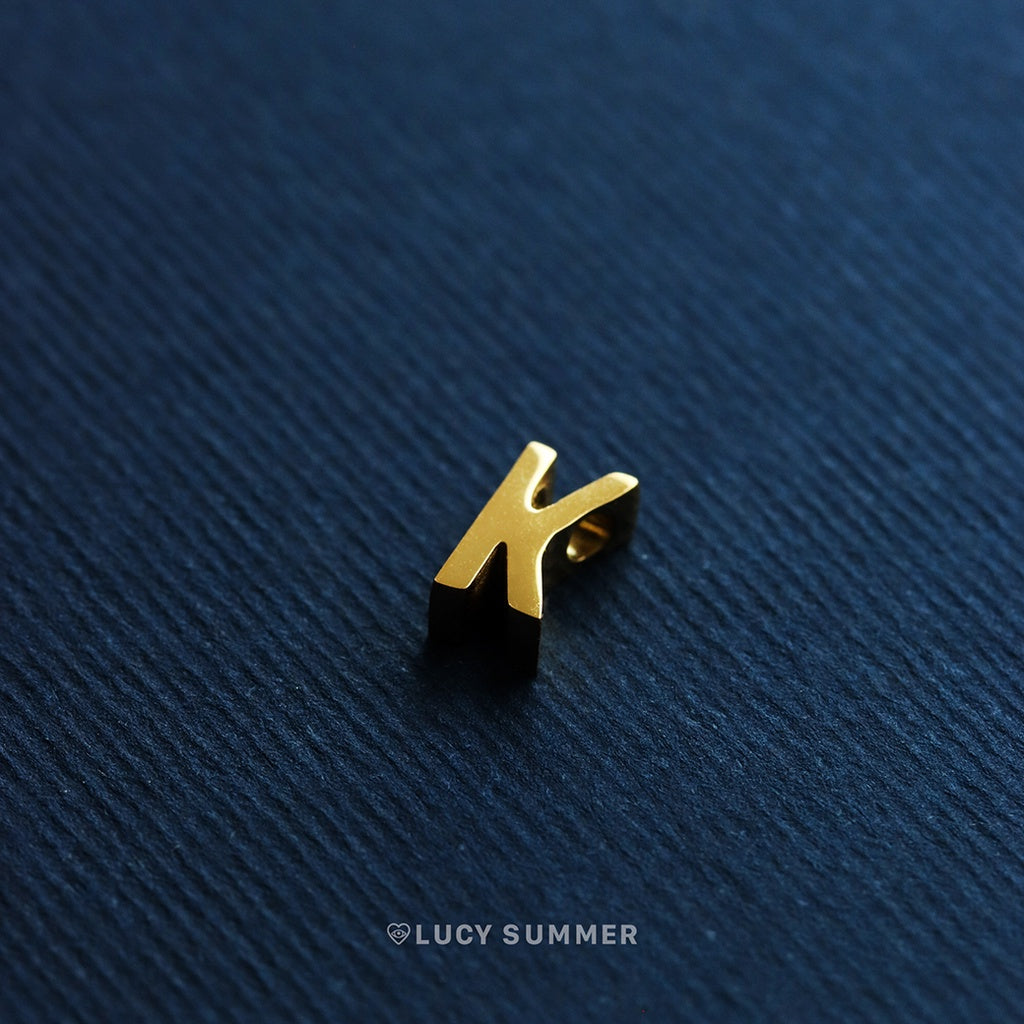 LUCY SUMMER [Silver 925] Alphabet A-Z letter สร้อยลายโซ่พร้อมจี้ตัวอักษร สร้อยทำจากเงินแท้ Silver 925