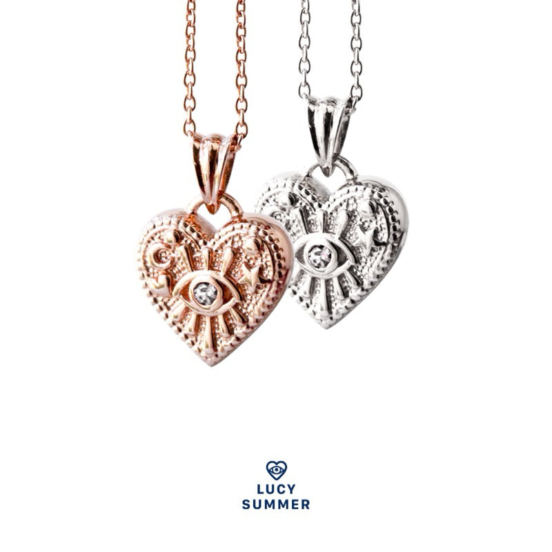 LUCYSUMMER สร้อยคอ พร้อมจี้หัวใจ สุดน่ารัก ขายดีมากๆ เงินแท้ (รุ่น LUNA LOVE Necklace - Silver 925)