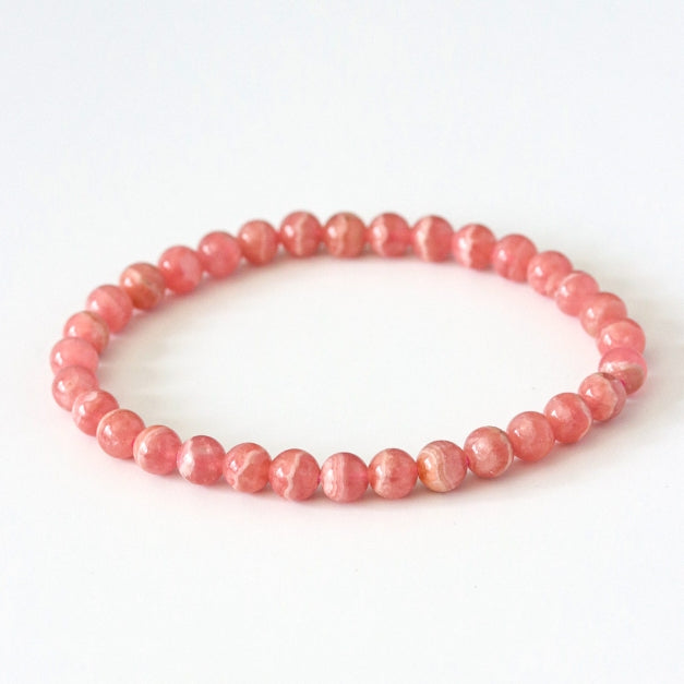 กำไลข้อมือหินแท้ Rhodochrosite 5 mm premium AAA / โรโดโครไซต์ เกรดพรีเมี่ยม ขนาด 5 มม (กำไลหินแท้ รับประกันหินแท้)