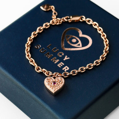 LUCY SUMMER LUNA LOVE Bracelet (สร้อยข้อมือเงินแท้ พร้อมจี้หัวใจรุ่น ลูน่า เลิฟ) Silver 925