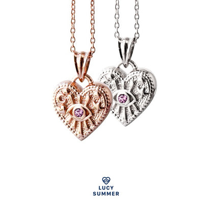 LUCYSUMMER สร้อยคอ พร้อมจี้หัวใจ สุดน่ารัก ขายดีมากๆ เงินแท้ (รุ่น LUNA LOVE Necklace - Silver 925)