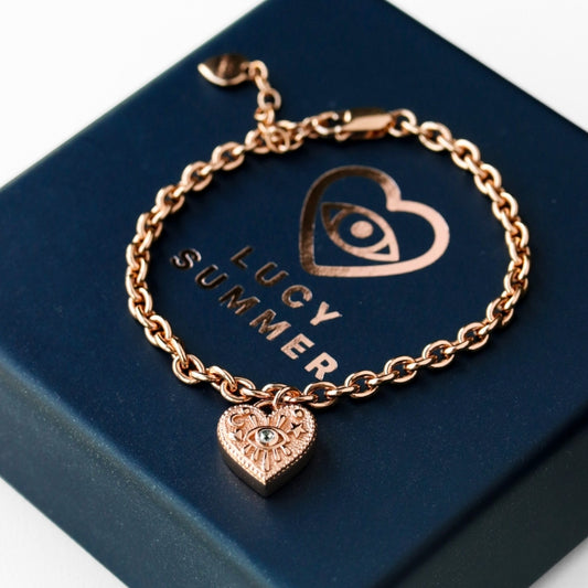LUCY SUMMER LUNA LOVE Bracelet (สร้อยข้อมือเงินแท้ พร้อมจี้หัวใจรุ่น ลูน่า เลิฟ) Silver 925