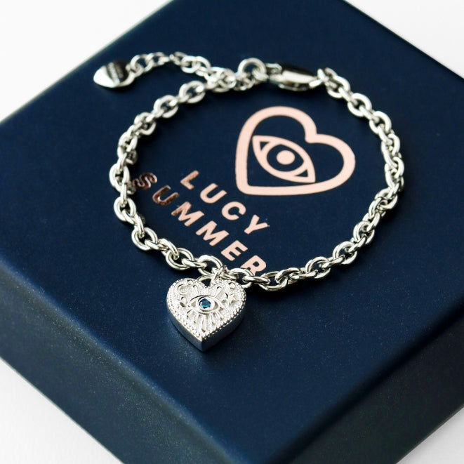 LUCY SUMMER LUNA LOVE Bracelet (สร้อยข้อมือเงินแท้ พร้อมจี้หัวใจรุ่น ลูน่า เลิฟ) Silver 925