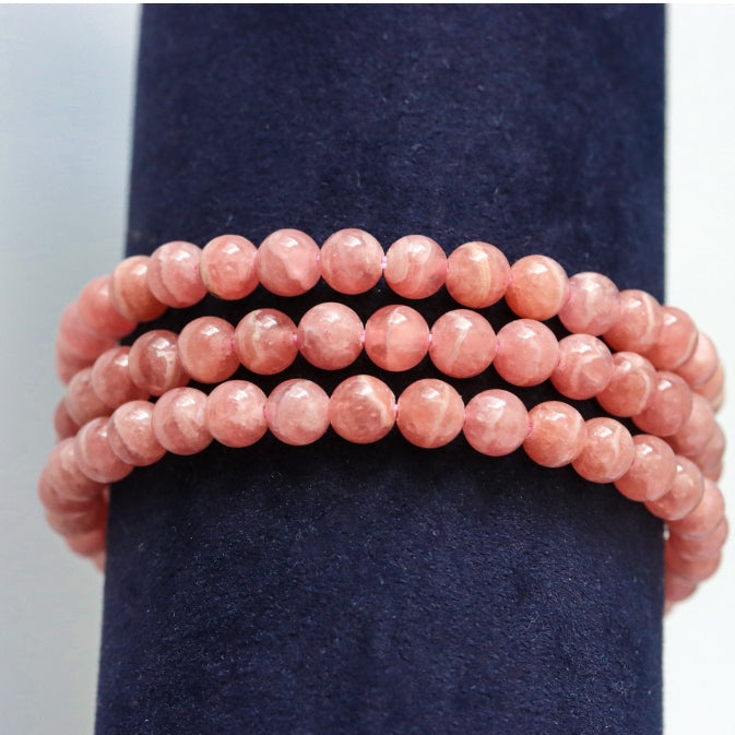 Rhodochrosite 5 mm premium AAA Beads Bracelet