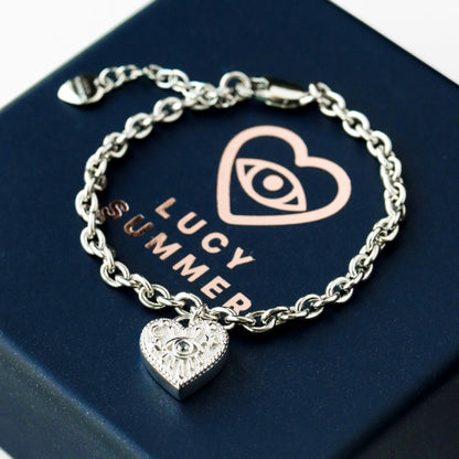 LUCY SUMMER LUNA LOVE Bracelet (สร้อยข้อมือเงินแท้ พร้อมจี้หัวใจรุ่น ลูน่า เลิฟ) Silver 925