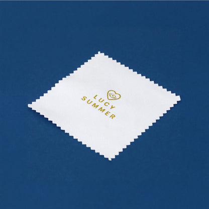 LUCY SUMMER ผ้าเช็ด ทําความสะอาดเครื่องประดับ Jewelry Polishing Cloth สีขาว ขนาด 8x8 cm