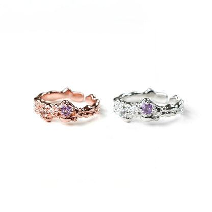 LUCYSUMMER Magic Ring แหวนพลอยแท้ 2 เม็ด ตัวเรือน Silver 925