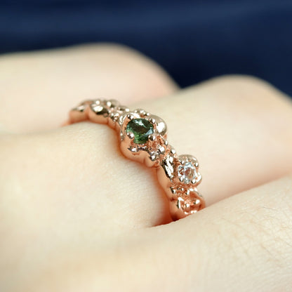 LUCYSUMMER Magic Ring แหวนพลอยแท้ 2 เม็ด ตัวเรือน Silver 925