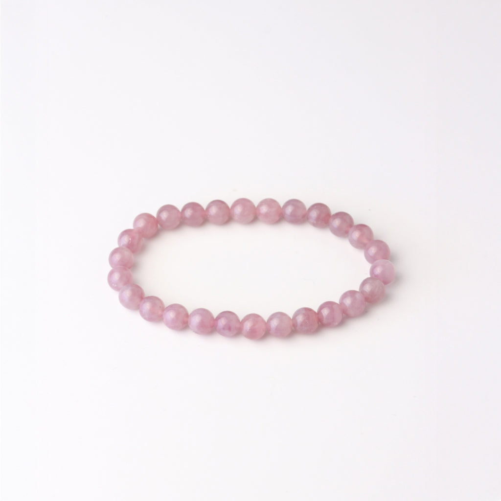 LUCY SUMMER กำไลหินแท้ Rose Quartz Madagascar ขนาด 6 mm. (Premium AAAAAAA) - โรสควอตซ์ (กำไลหินแท้ รับประกันหินแท้)