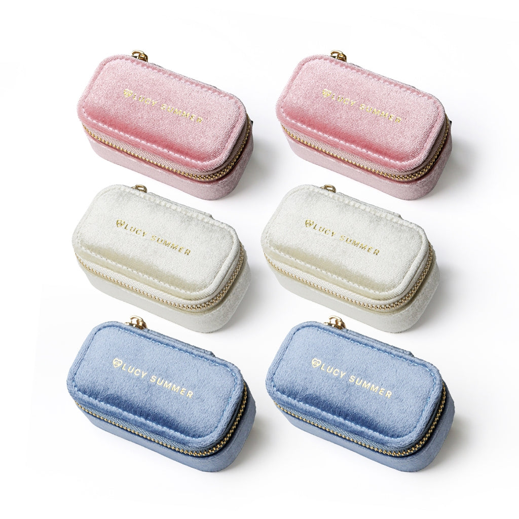 LUCY SUMMER กระเป๋าใส่เครื่องประดับแบบพกพา MINI JEWELRY BOX กำมะหยี่
