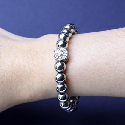 LUCY SUMMER กำไลข้อมือหิน Silver Hematite ขนาด 8 มม