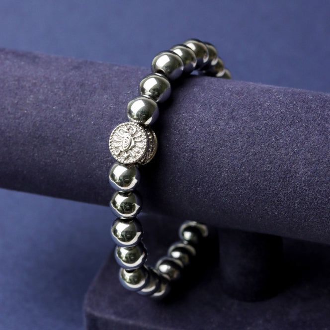 LUCY SUMMER กำไลข้อมือหิน Silver Hematite ขนาด 8 มม