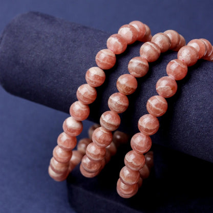 กำไลข้อมือหินแท้ Rhodochrosite โรโดโครไซต์ เกรดpremium AAAAA ขนาด 7-8 มม