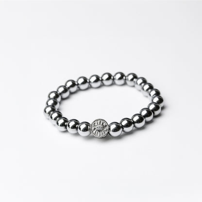 LUCY SUMMER กำไลข้อมือหิน Silver Hematite ขนาด 8 มม