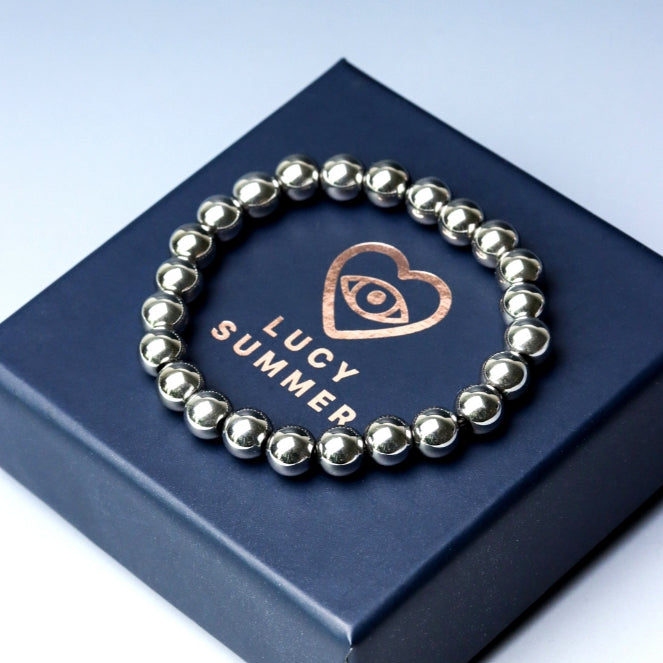 LUCY SUMMER กำไลข้อมือหิน Silver Hematite ขนาด 8 มม