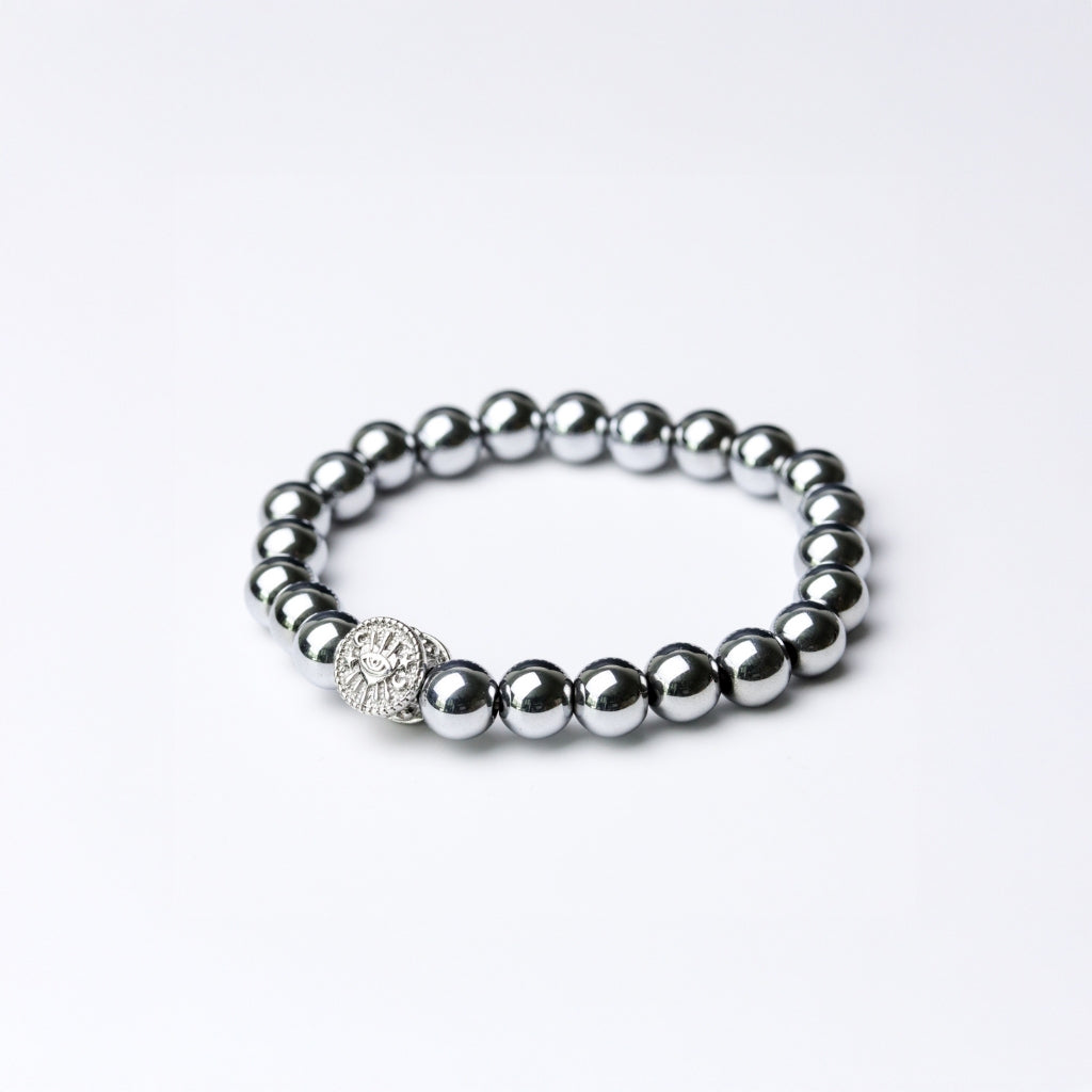 LUCY SUMMER กำไลข้อมือหิน Silver Hematite ขนาด 8 มม