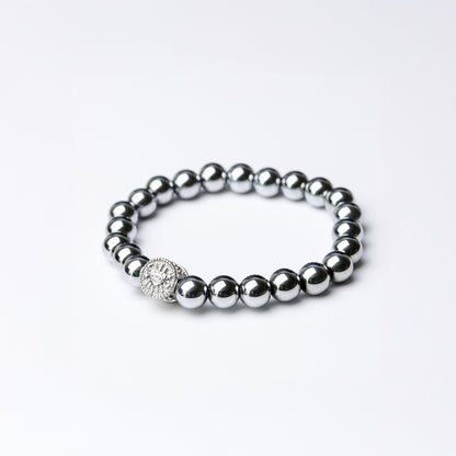 LUCY SUMMER กำไลข้อมือหิน Silver Hematite ขนาด 8 มม