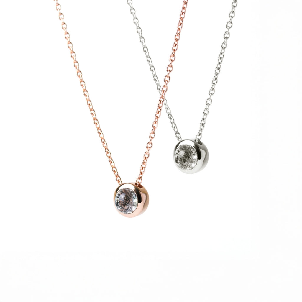 LUCYSUMMER Tiny Necklace สร้อยคอเงินแท้ "ลูกคุณหนู" พลอยแท้ขนาด 6 มม. มีพลอยให้เลือกหลายชนิด