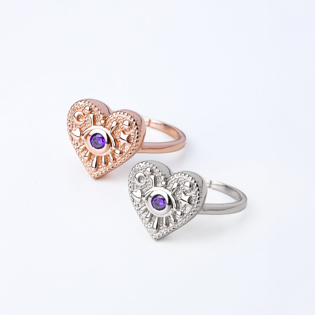 LUCY SUMMER LUNA LOVE Ring แหวนเงินแท้หัวใจ รุ่น Signature Freesize