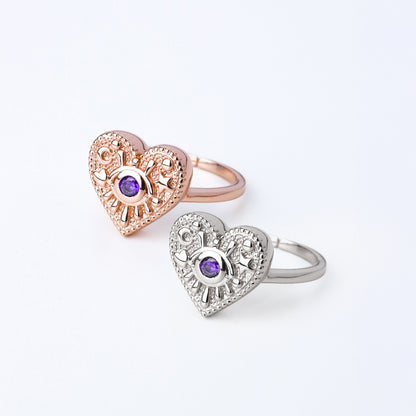 LUCY SUMMER LUNA LOVE Ring แหวนเงินแท้หัวใจ รุ่น Signature Freesize