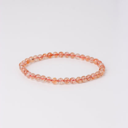 LUCY SUMMER กำไลข้อมือหินแท้ Sunstone ซันสโตน Top Quality AAAAAAA 4-5 mm