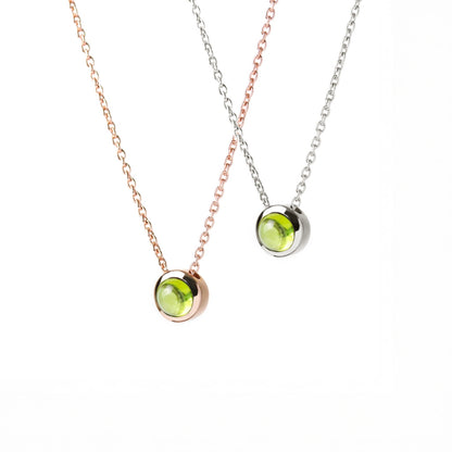 LUCYSUMMER Tiny Necklace สร้อยคอเงินแท้ "ลูกคุณหนู" พลอยแท้ขนาด 6 มม. มีพลอยให้เลือกหลายชนิด