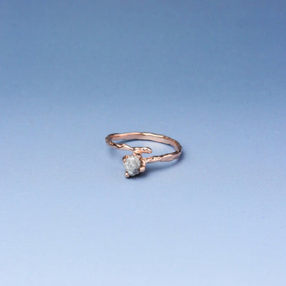 LUCY SUMMER Rough Diamond Ring แหวนเพชรดิบ Silver 925 (งานสั่งทำ Made to order)